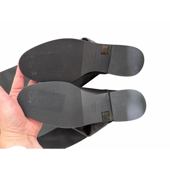 Stuart Weitzman Celia Over The Knee Boots Size 5.5 Black Nappa Leather - Picture 8 of 8